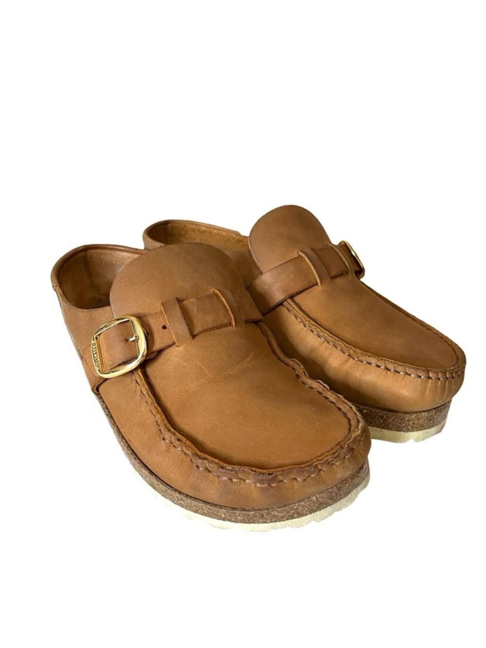 Birkenstock Buckley Cognac Oiled Leather Narrow 39 - US woman’s 8-8.5 - Picture 2 of 8